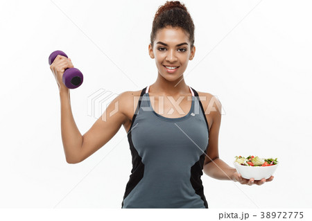 Healthy and Fitness concept - Beautiful sporty 38972775