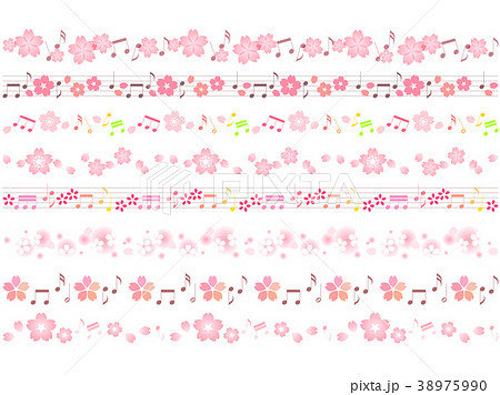 桜の飾り罫のイラスト素材