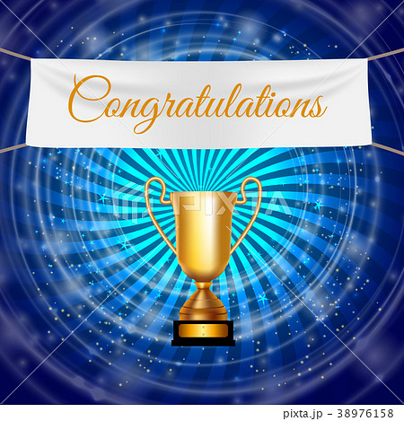 Gold Cup Winner Congratulations Background. Vector Gold Cup Winner Congratulations Background. Vector 38976158