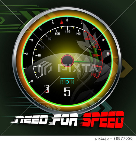 Speedometer isolated on black Speedometer isolated on black 38977050