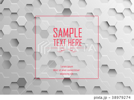 Abstract hexagonal background- sample text here 38979274