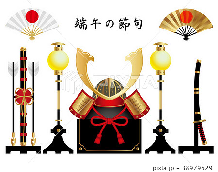 端午の節句　五月人形素材セット 38979629