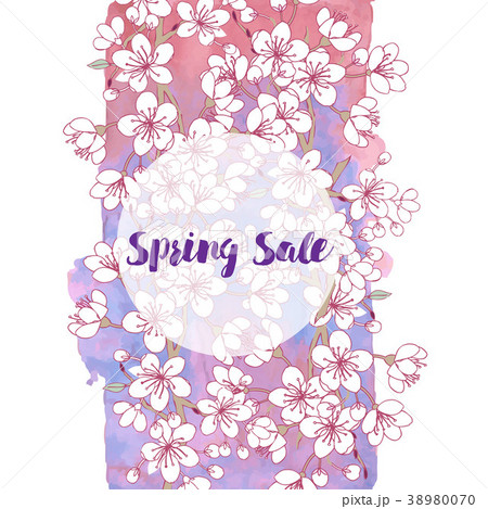 Background with and cherry blossom tree Background with and cherry blossom tree 38980070