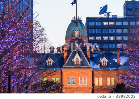 北海道の冬　北海道道庁ライトアップイベント 38982005