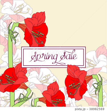 Spring sale background with flowers 38982569