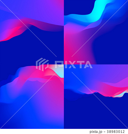 4 Abstract Backgrounds set. Vibrant ulrta violet 38983012