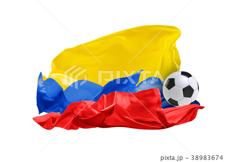The national flag of Columbia. FIFA World Cup The national flag of Columbia. FIFA World Cup 38983674