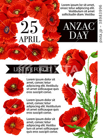 Anzac Day Lest We Forget holiday vector poster Anzac Day Lest We Forget holiday vector poster 38983996