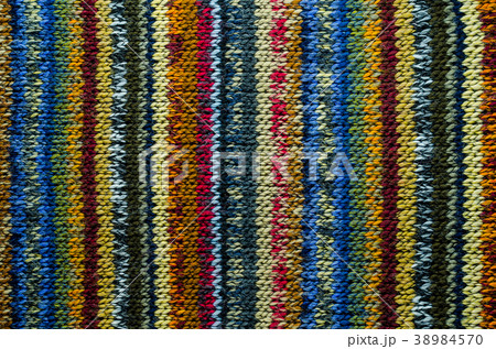 Colorful Knit Fabric Texture. 38984570