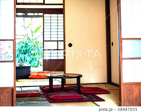 和室 さし絵 立体イラスト 38987035