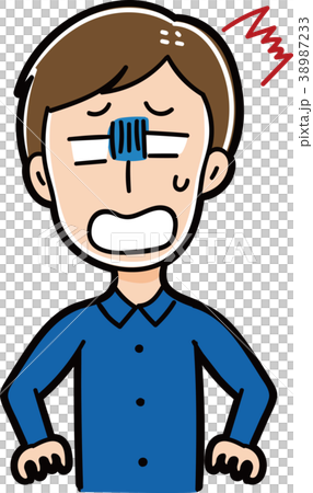 ショックを受ける男性のイラストのイラスト素材 ショックを受ける男性のイラストのイラスト素材