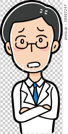 悩む医者のイラスト 悩む医者のイラスト 38987247