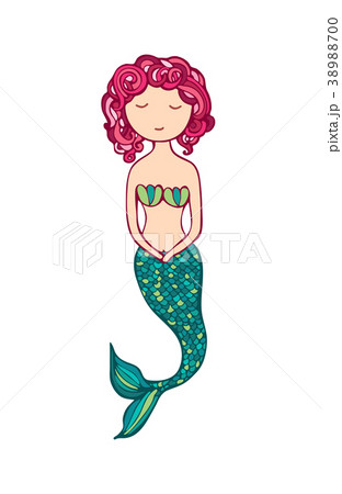 Cute little mermaid. Lovely siren 38988700