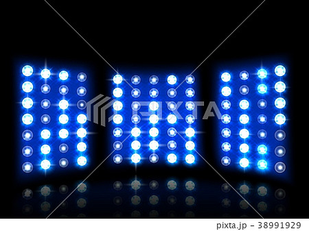 Floodlight of stadium on a dark background 38991929