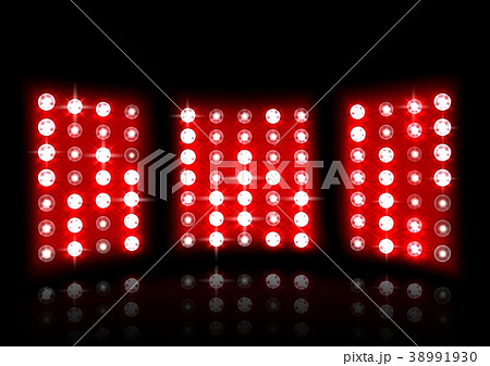 Floodlight of stadium on a dark background Floodlight of stadium on a dark background 38991930
