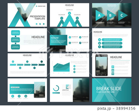 Blue presentation templates Infographic 38994356