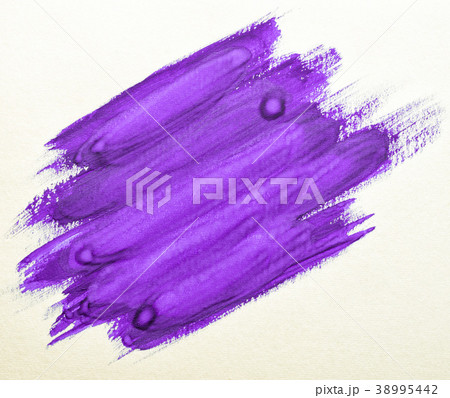 Purple watercolor texture paint stain brush stroke 38995442