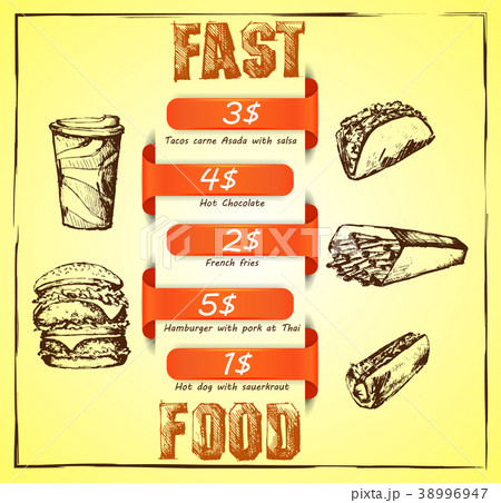 Fast food menu 38996947