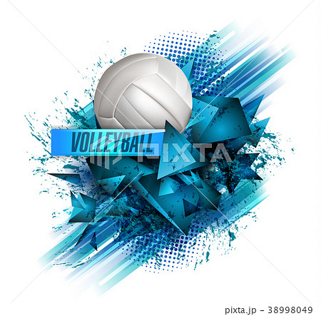 volleyball ball background text - Stock Illustration [38998049] - PIXTA