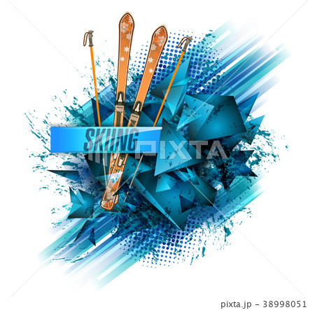 Abstract backgrounds, ski sport text Abstract backgrounds, ski sport text 38998051