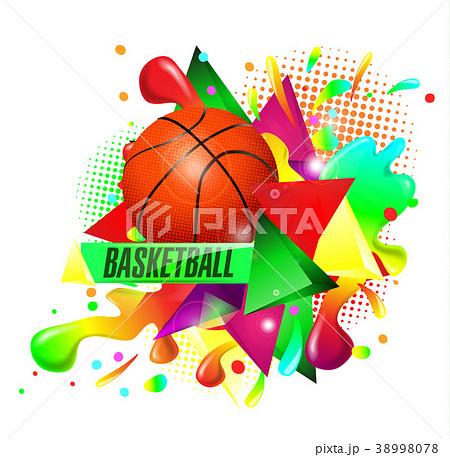 basketball ball and text abstract background sport 38998078