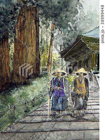 巡礼 遍路 僧侶 山寺 巡礼 遍路 僧侶 山寺 38999448