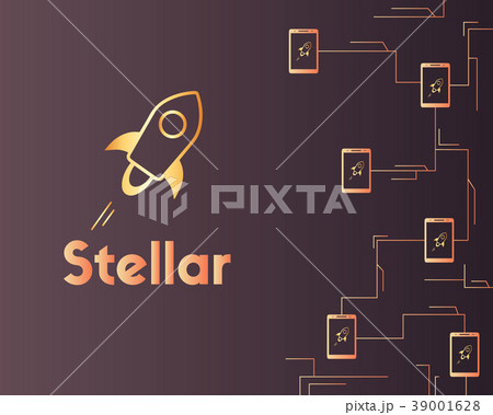 Blockchain stellar cryptocurrency style background 39001628