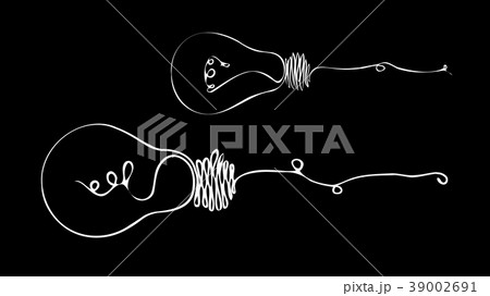 stylish, painted light bulbs on a dark background 39002691