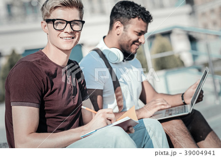 Nice smart student taking notes 39004941