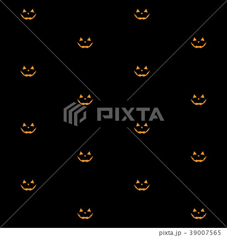 Pumpkin face, Jack o lantern Seamless Pattern 39007565