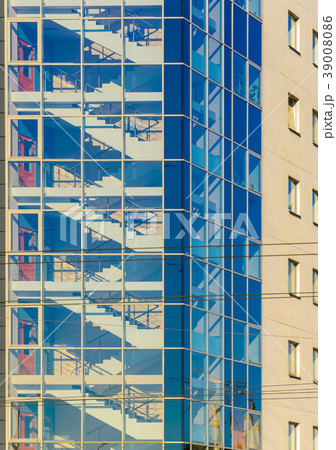 Staircase with Glass Facade in an Office Building 39008086