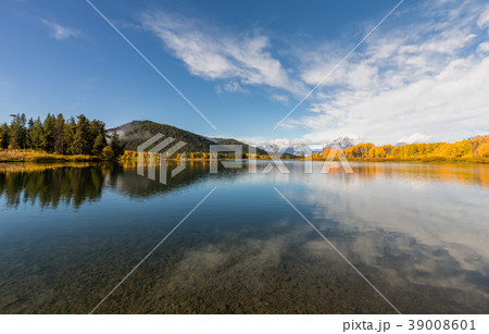 Scenic Teton Autumn Reflection 39008601