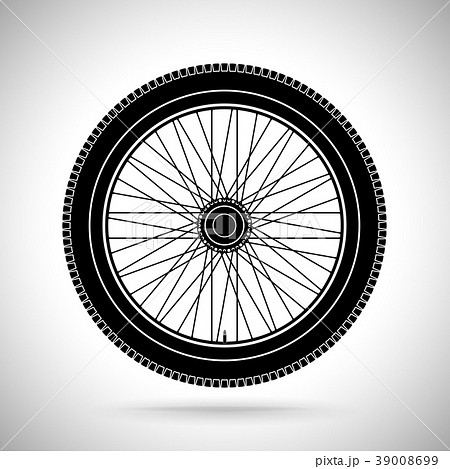 Wheel. Black flat icon 39008699