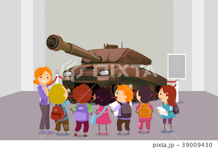 Stickman Kids Memorial Museum Tank Illustration 39009430