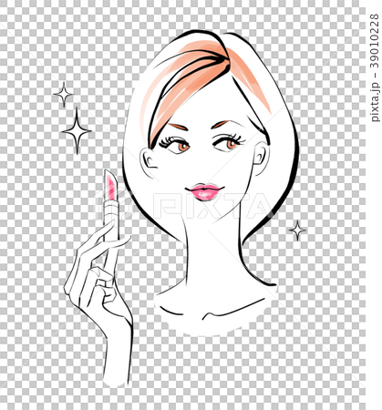 メイクアップ　ピンクの口紅 39010228