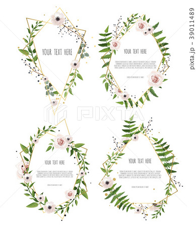 Vector botanical banners set. Vector botanical banners set. 39011489