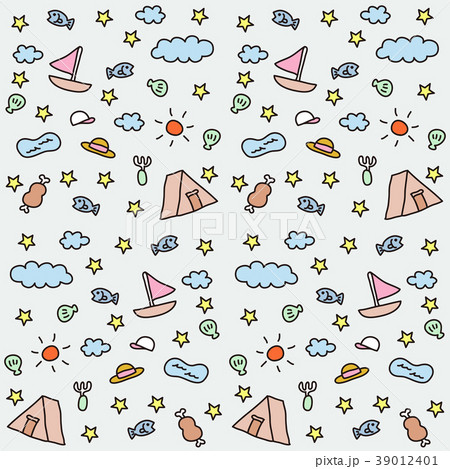 わくわく ゴールデンウィーク くっきりver Gw キッズ 背景 シームレスのイラスト素材