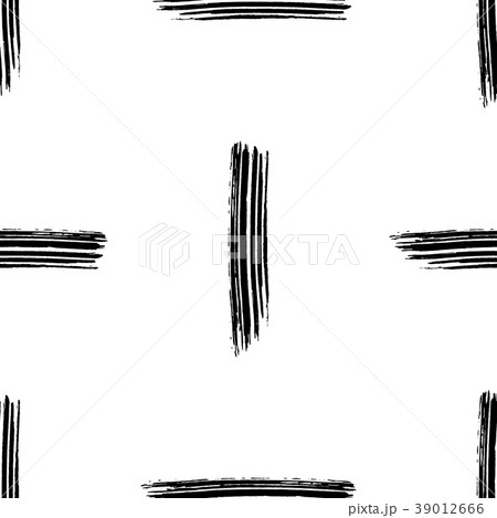 Hand drawn brush ink grunge black and white 39012666