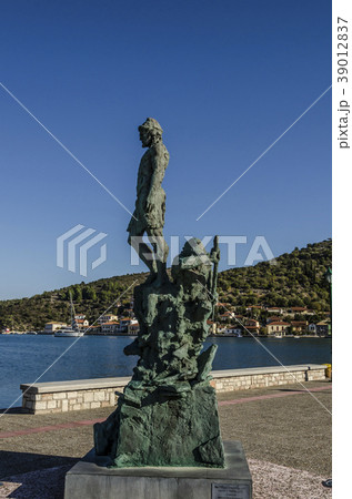 monument to ulysses in the port of Ithaka monument to ulysses in the port of Ithaka 39012837
