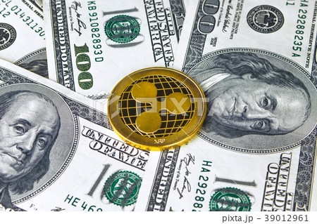 Coin ripple gold xrp close up, the coin on 39012961