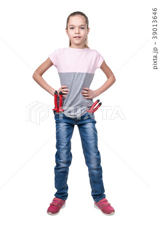 Portrait of a girl workman Portrait of a girl workman 39013646