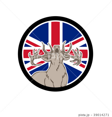 Red Deer Union Jack Flag Icon 39014271