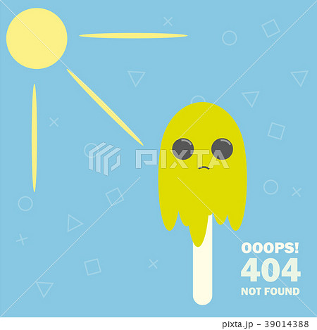 Error 404 page not found - Ice cream melting on a 39014388
