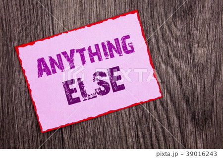 Handwriting Announcement text showing Anything 39016243