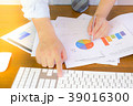 Businessman hand working with finances 39016300