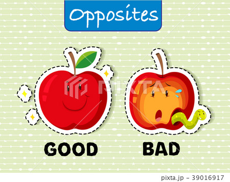 Opposite Words For Good And Badのイラスト素材