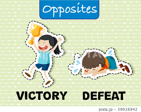 Opposite words for victory and defeat 39016942