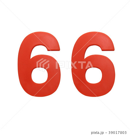 Number six and six made of plastic isolated  39017803