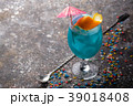 Fresh fruit cocktail on a dark background. 39018408