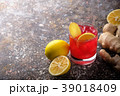 Fresh fruit cocktail on a dark background. 39018409